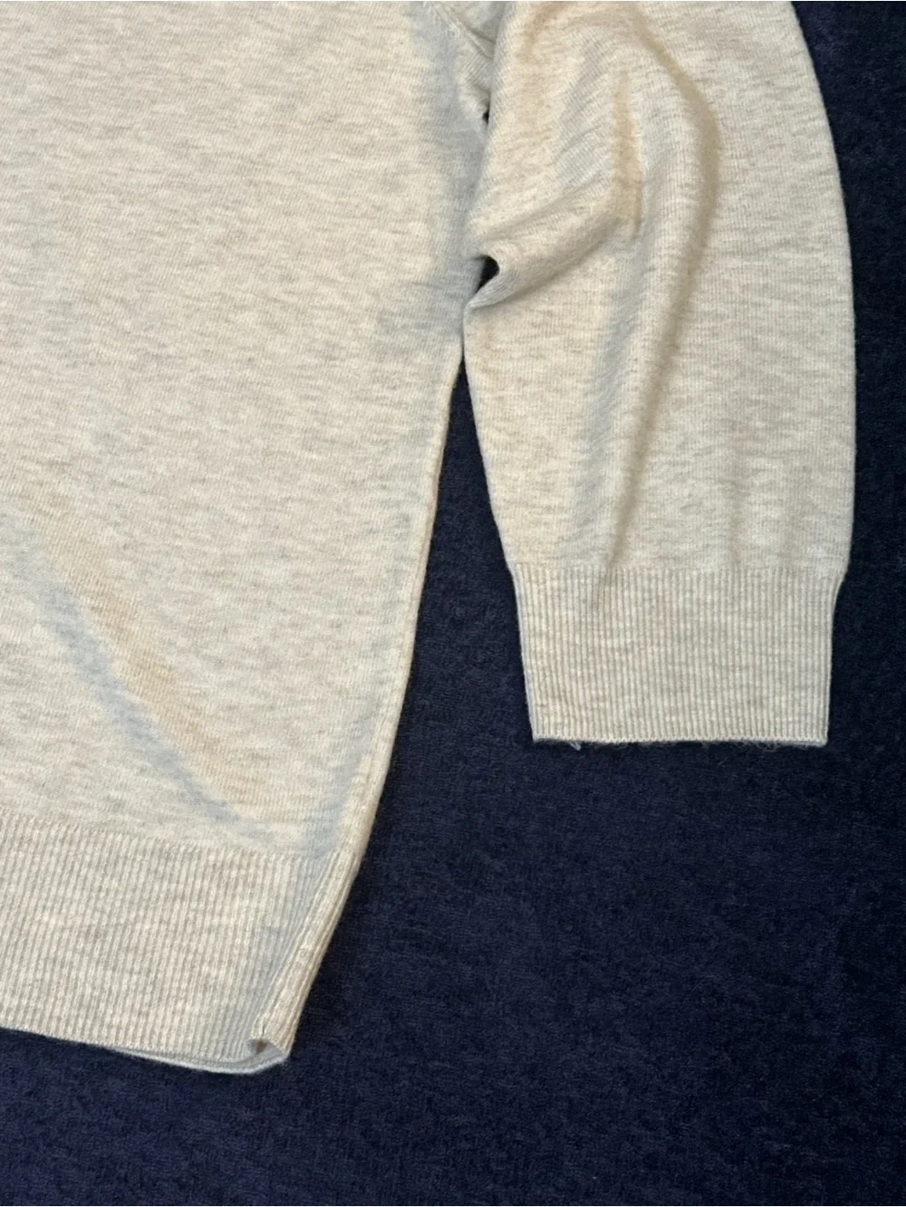 Time and Tru Women's V-Neck Sweater Lightweight in Oatmeal Color